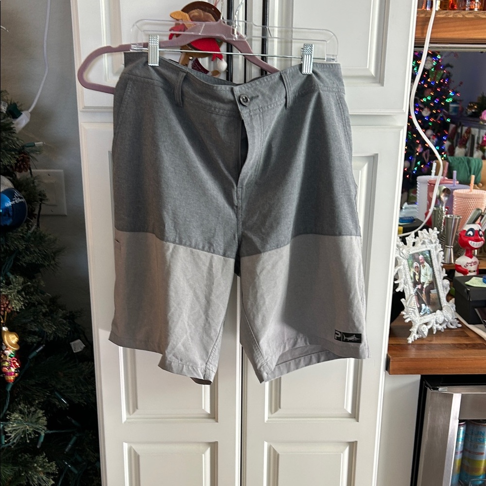 Pelagic Deep Sea Hybrid Shorts in Charcoal and light grey BN T size 36